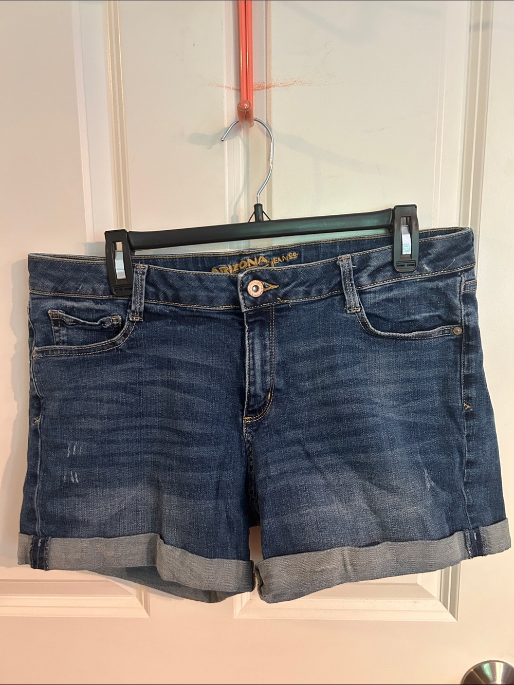 Arizona Jean Company Dark Blue Rolled Hem Denim Shorts